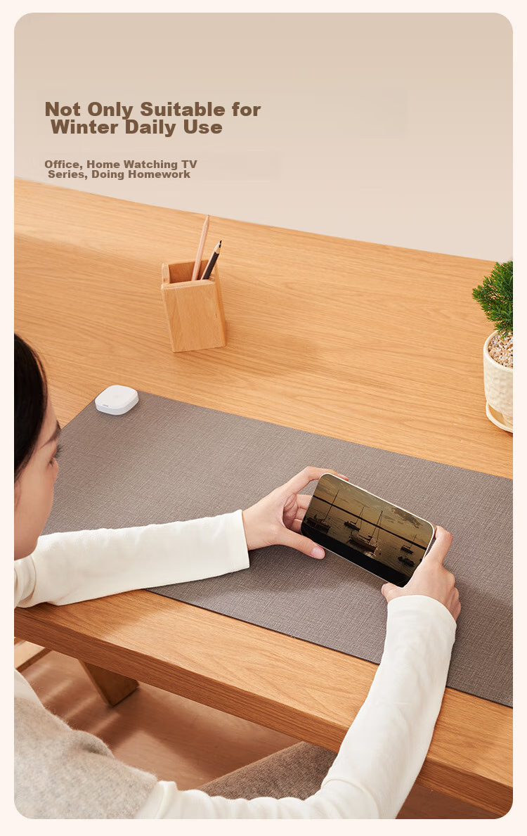 JD Original Smart Partition Heating Desk Pad, Office And Student Mouse Pad with Heat, Safe And Waterproof Desk Mat, 80cm Wide 10