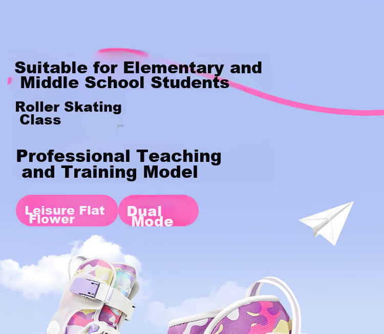COUGAR Roller Skates for Children, Adjustable Boys And Girls Set, Inline Skates Professional Flat Roller Skates MZS321 Dream 4