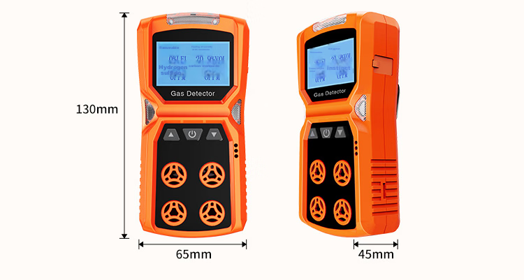 EDKORS Four-In Gas Detector, Oxygen, Carbon Monoxide, Hydrogen Sulfide, Combustible Gas Alarm, Confined Space Alarm 18