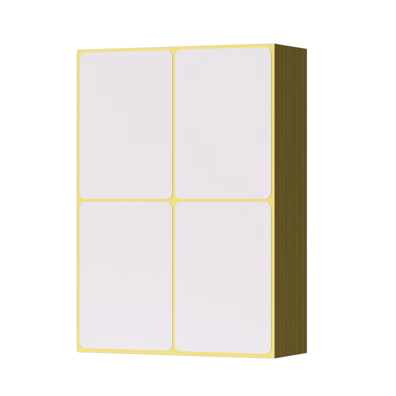 Surada A4/80 Self-Adhesive Printing Paper Divider, Label Sticker Self-Adhesive Paper, Inkjet Label Printing Sticker with Rounded Corners, 4 Pieces/sheet (96*140mm) BQ-0027