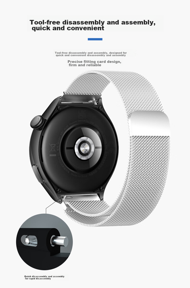 KMaxAI Compatible Silicone Watch Band for Vivo WATCH 3/2, OPPO X2/4Pro Sports Watch Strap, OnePlus/iQOO Fresh Replacement Wristband, Table Ear 22mm, Black 13