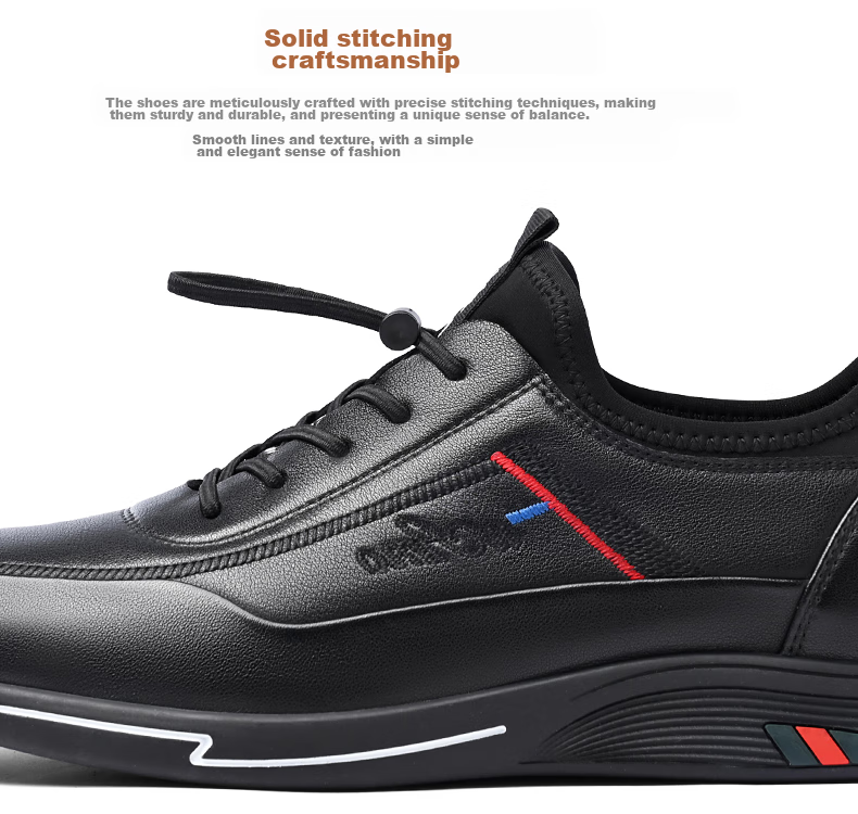 SPIDER KING 2026 Summer Casual Leather Shoes, Men's Sneakers, Men's Business Soft Leather Shoes, Blue, Size 41 8