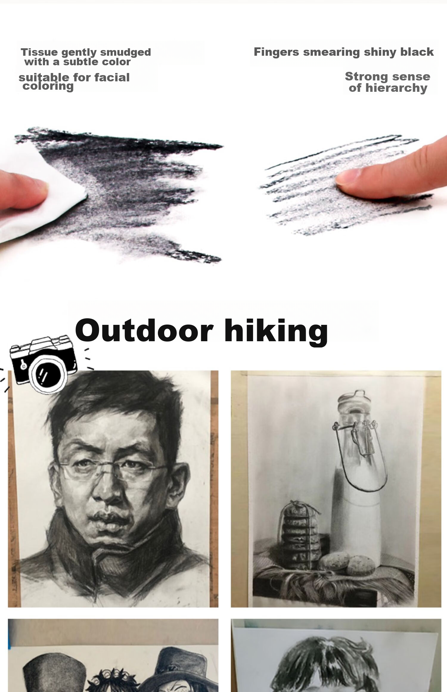 Marie's Cotton Willow Charcoal Sticks, Charcoal Pencils, Charcoal Refinements, Charcoal Bars, Sketching, Quick Drawing, Drawing, Extra Concentrated Charcoal Drawing Sticks - C7335 (15 Mixed Pieces), Art Sketching 13