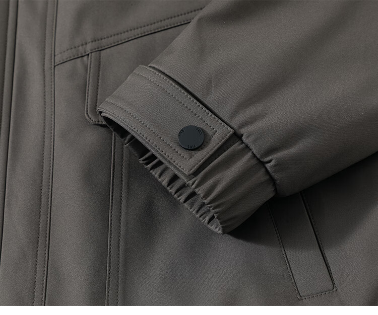 FIRS Men's Autumn Winter Quilted Thickened Warm Windproof Stand Collar Business Casual Comfortable Skin-friendly Pocket Jacket 11