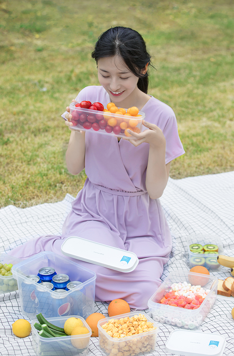 Chahua Food Grade Fresh-Keeping Box Refrigerator Storage Box Fruit Lunch Box Plastic Picnic Box 780ml 6-Piece Set 11