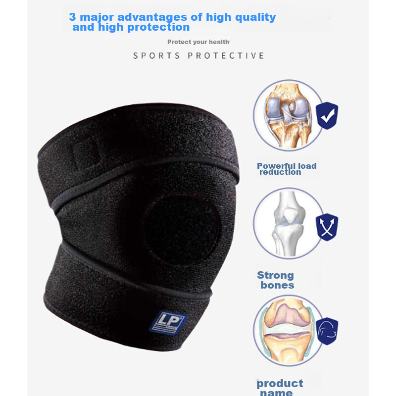 LP 788CN Breathable Upgraded Sports Knee Pads for Running, Badminton, Cycling, Meniscus Protection, Large Size, Two Pieces