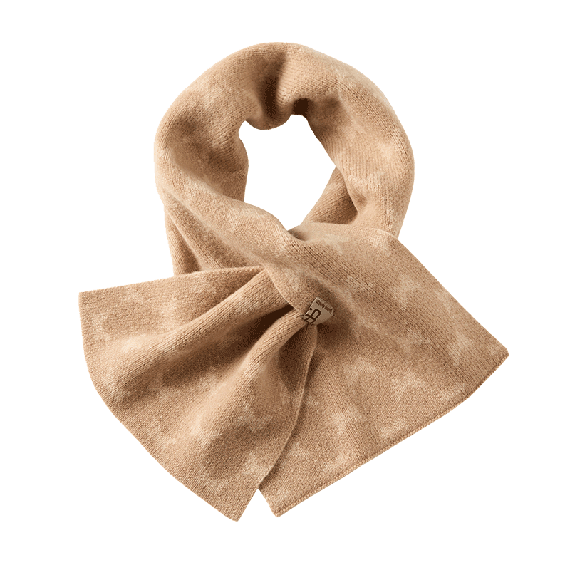 JIUMU Pure Wool Scarf for Women, Autumn And Winter Ladies' Warm Neck Warmer, Lightweight Neck Protection Short Scarf for Women in Winter
