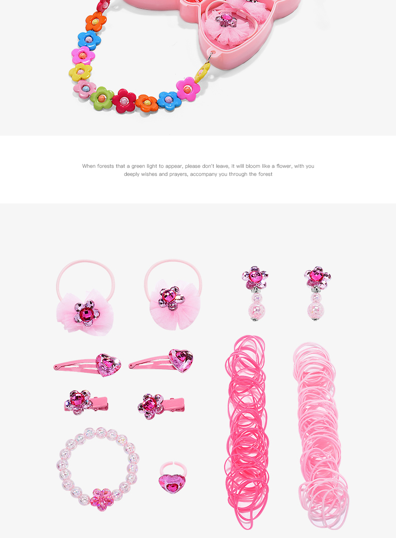 Royal Sasa Girls' Hair Accessories Gift Box Set, Baby Hair Clips, Headwear, Little Girl's Hair Ties, Rubber Bands, Hair Rings 4