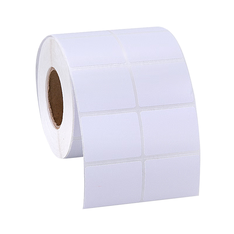 Laitelaili [Customizable] 40*30*5000 Sheets Double Row*1 Roll, Coated Label Paper, Carbon Ribbon Label Printer Barcode Paper, High-Adhesive Eco-Friendly Coated Paper Self-Adhesive Labels