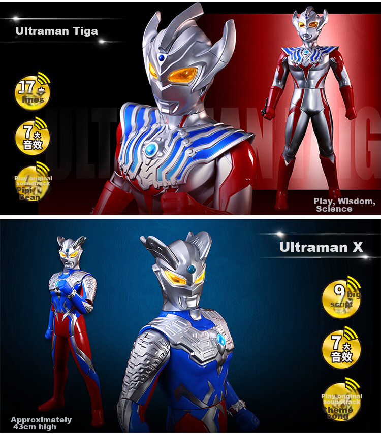 LDCX Children's Toy, Large-Sized Sound And Light-Emitting Action Figure for Boys, Birthday Gift, Ultraman Zeta Gift Box 5