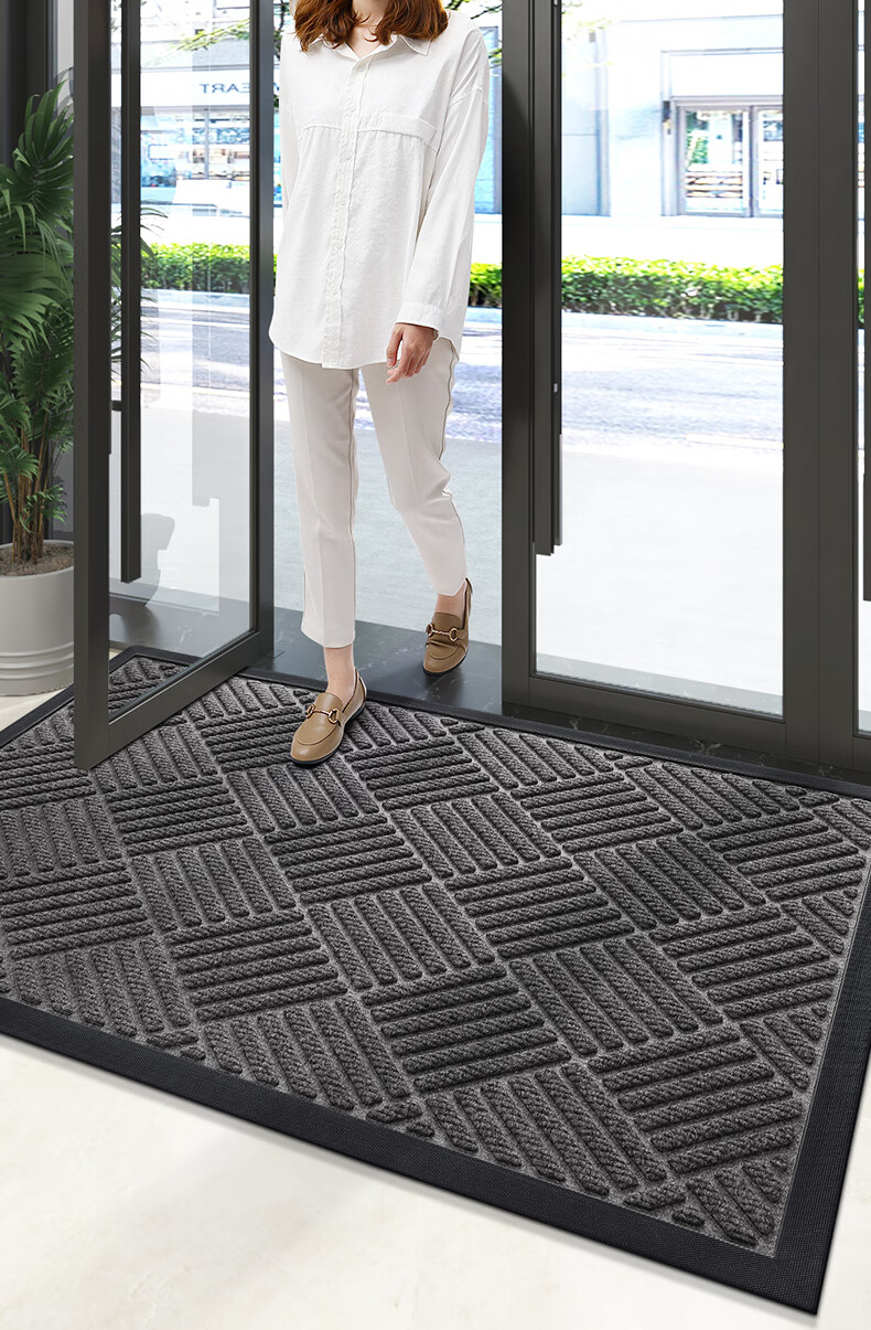 Boneng Commercial High-End Entrance Door Mat, Outdoor Entrance Carpet, Foot Mat, Indoor Doorway Mat, Rubber Mat, 60x90cm 3