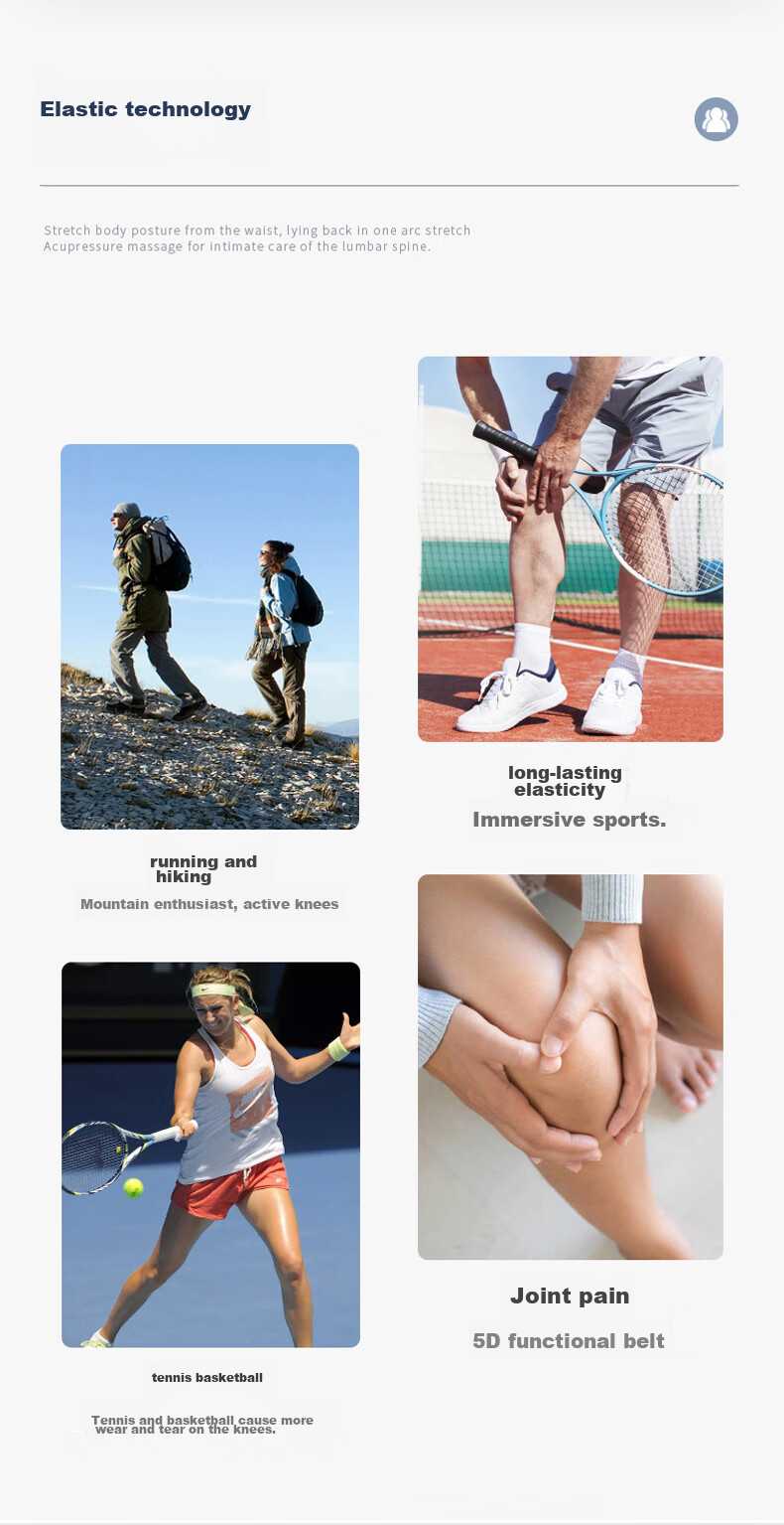 Chidong Meniscus Injury Knee Brace for Running, Cycling, Badminton, Arthritis, Unisex Patellar Strap Support, Single Piece, Size L 4