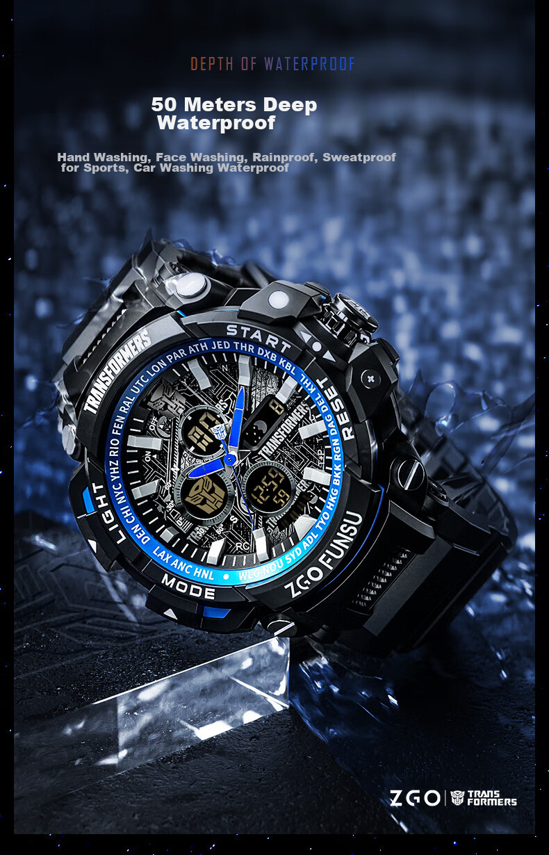 ZGO Sports Outdoor Multifunctional Digital Watch, Military Tactical Specialized Watch for Enlisted Soldiers, Mechanical Watch for Middle And High School Students, Men's Style 6