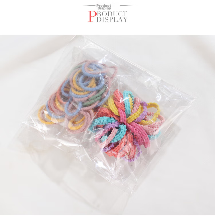 CHIMERA Approximately 80 Basic Elastic Hair Ties, Gentle on Hair, Flexible, for Girls' Hairstyles, Hair Accessories, And Hair Bands 7