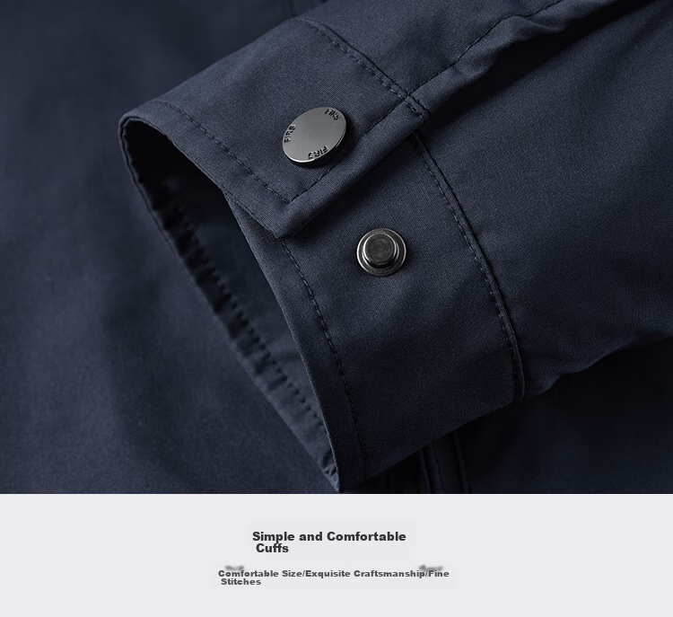 FIRS Executive Jacket for Men, Lapel Collar, Business Casual, Embroidered, Wear-Resistant, Windproof, Retro Cotton Feel, Cadre Clothing, Outerwear for Me 23