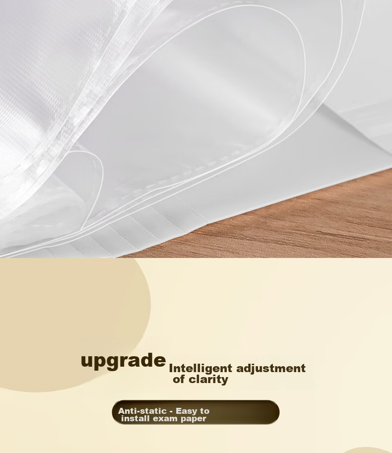 SUNWOOD 20 Pages 40 Sheets A3 Large Capacity Loose-Leaf Paper Storage Folder Student Exam Papers Transparent Insert File Folder 3957 White 8