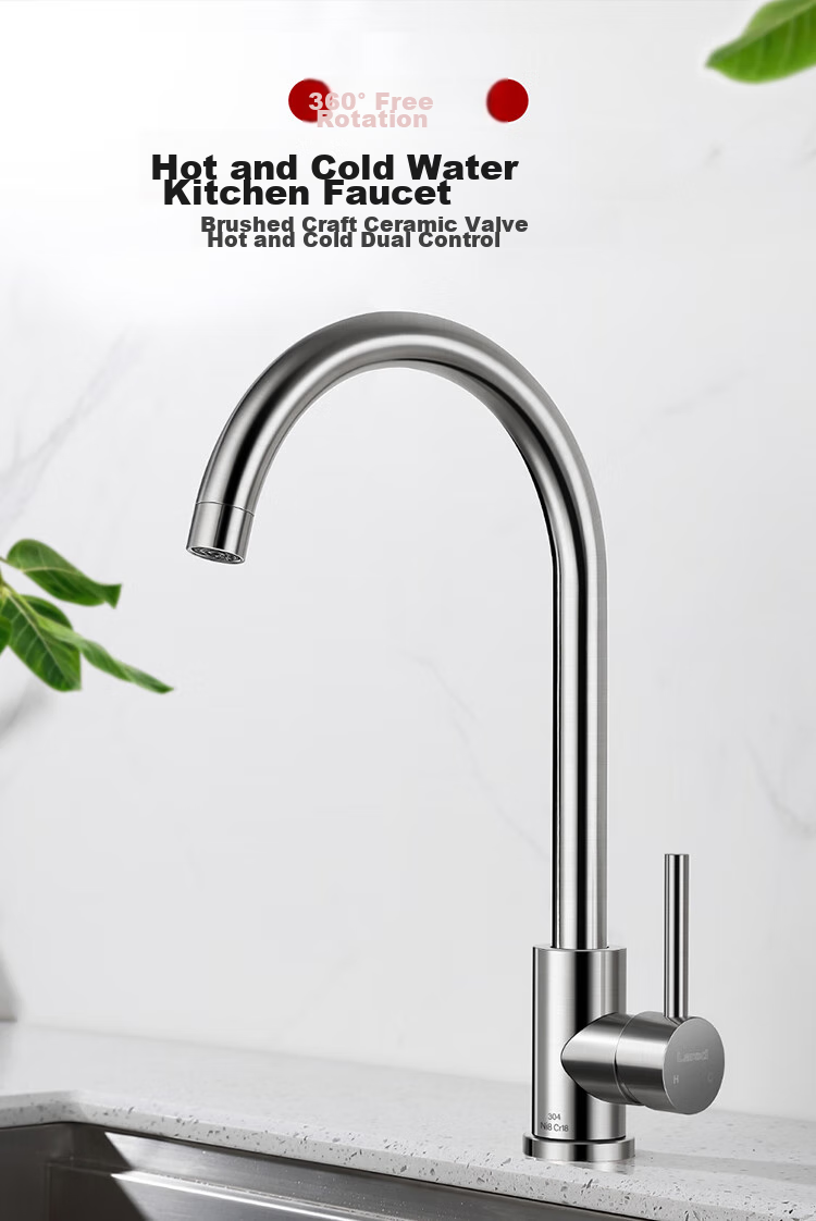 Larsd Kitchen Faucet, Sink Faucet, Hot And Cold Water Sink Faucet, High-Arc Faucet for Dishwashing Basin LD82051 1