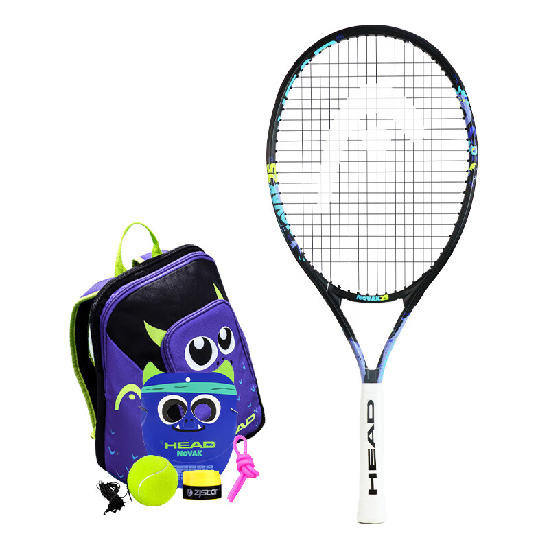 HEAD Children's Tennis Racket, NOVAK Deep Blue, Youth Student Beginner Training Racket, 23 Inches, Suitable for Ages 6-8