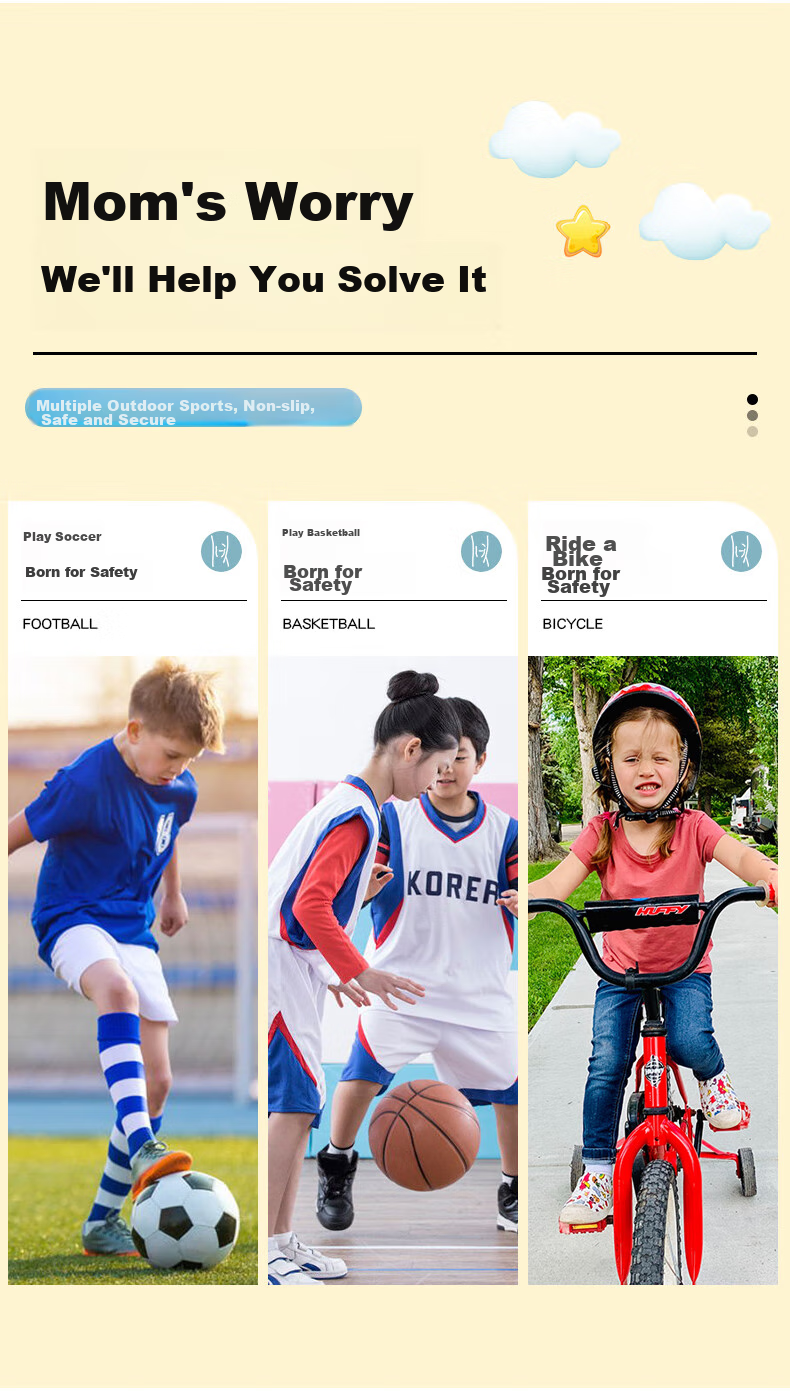 NAILEKESI N Children's Knee And Elbow Pads, Sports Protective Gear for Basketball, Football, Anti-Fall, Boys' Running, Cycling, Suitable for Ages 6-12, Roller Skating Protective Equipment 2