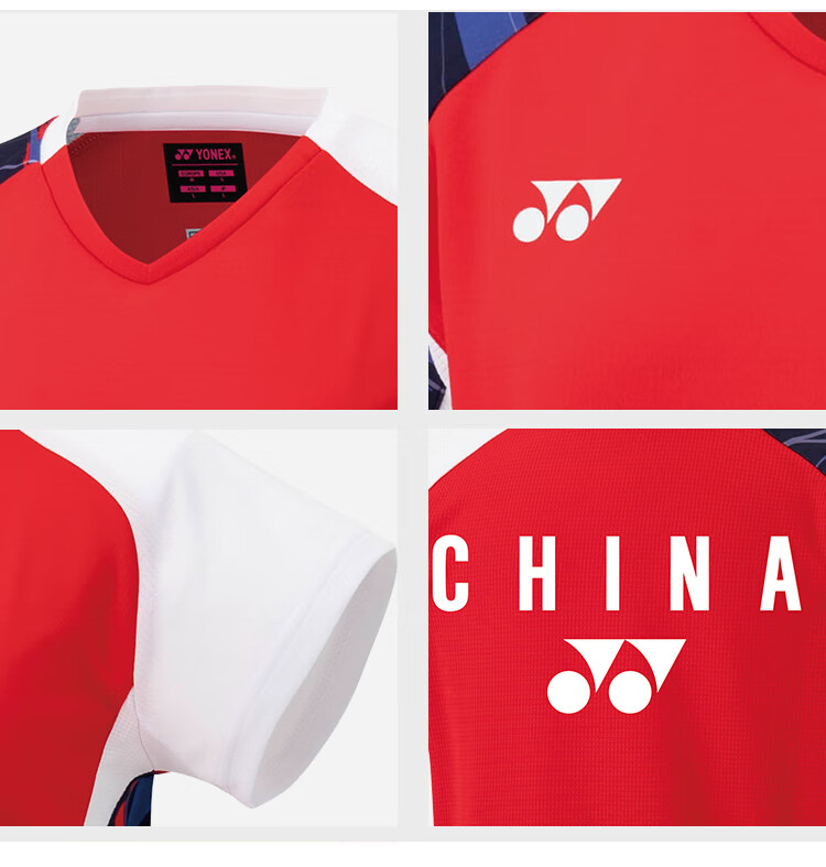 YONEX Badminton Jersey National Team Fan Version Competition Training Sports T-Shirt Women 20785CR White O 24
