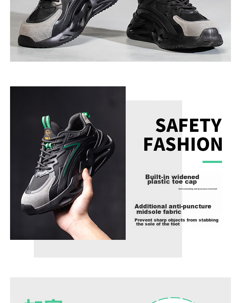LAOGUANJIA Men's Safety Shoes, Anti-Smashing, Puncture-Resistant, Electrician Insulated 6KV, Ultra-Light, Wear-Resistant Work Safety Functional Shoes, Size 45 3