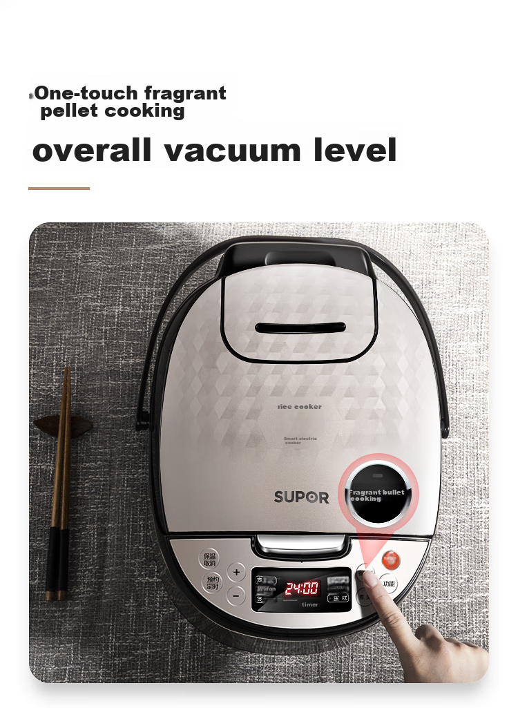 SUPOR ZMD Assured Series Smart Rice Cooker, 5L Capacity, Spherical Inner Pot, Multifunctional Intelligent Reservation for 3-8 People, Micro-Pressure, Champagne Gold Color, CXFB50FC59-75 6