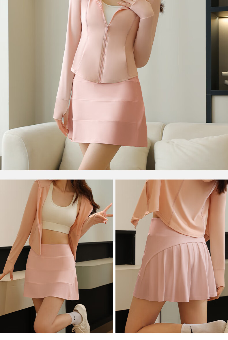 XUEXIMAN Sports Skirt for Women, Summer Faux Two-Piece Anti-Exposure Yoga Skirt, Running Fitness Tennis Badminton Pleated Mini Skirt 15