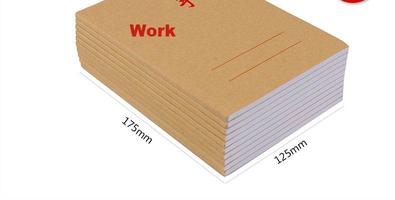 DiLe Premium Series 36K Work Manual Custom Notebook Kraft Paper Small Size Work Manual Journal Pocket Notebook 60 Sheets/book 4448-36K (Pack of 10) 7