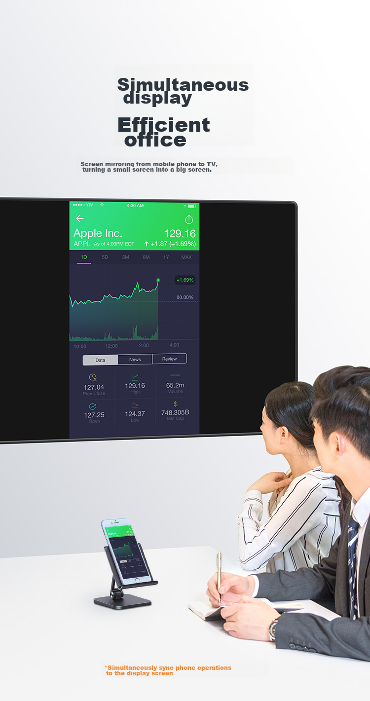 CHOOSEAL (CHOSEAL) Wireless Screen Mirroring Device for Mobile Phones, 4K HD HDMI Audio And Video Synchronization Transmitter, Supports Landscape And Portrait Screens, Compatible with Apple And Android Phones, Computers, TVs, Monitors, And Projectors 3