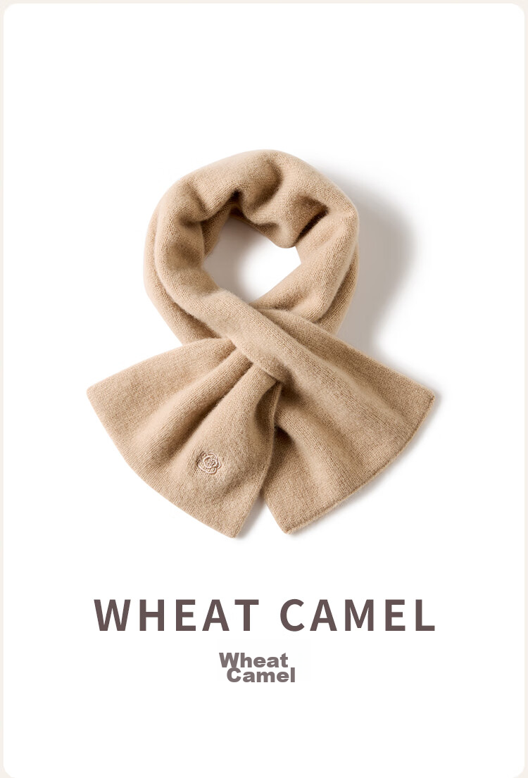 JIUMU 100% Cashmere Scarf for Women, Autumn And Winter Warm Neck Warmer, Gift for Women Or Mothers, Birthday Present Gift Box 22