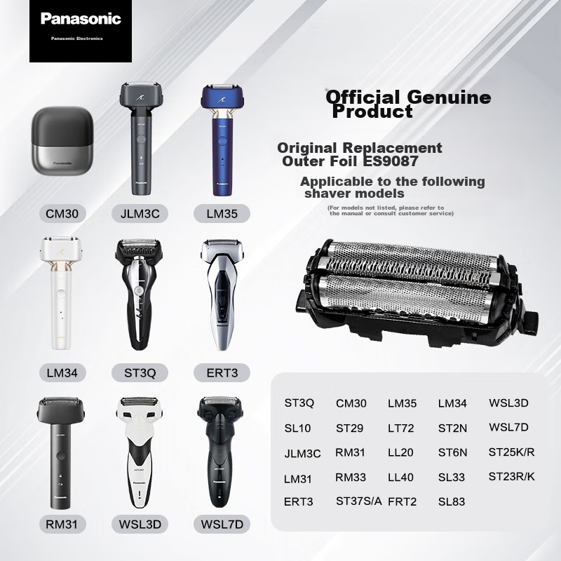 Panasonic Replacement Shaver Blades with Foil Cutter, Compatible with Models Small Square Box/small Hammer 2.0/small Hammer 3.0/youth Hammer/st3q/ert3/wsl7d And Others