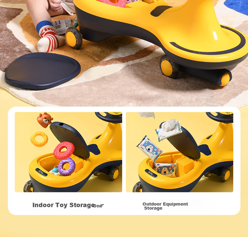 Auby Baby And Children's Toy, Light-Up Twist Car for Boys And Girls, Toddler Scooter Ride-On Vehicle, Birthday Gift for Kids 1-3 Years Old 15