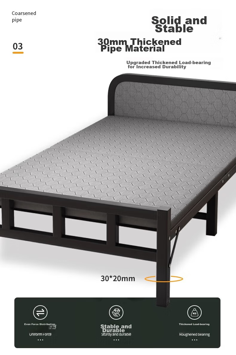 Quanpinwu (No Installation Required) Folding Bed, Single Bed, Nap Bed, Camping Bed, Hospital And Home Use Accompanying Care Hard Board Iron Bed 5