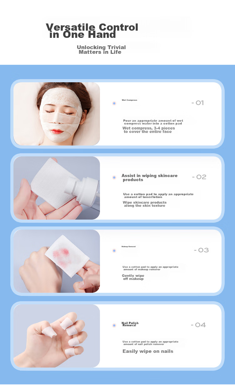 UPLUS Stretchable Water-Saving Wet Compress Cotton Pads, 200 Pieces, Mummy Makeup Remover Pads, Wet Compress Face Mask Paper 6