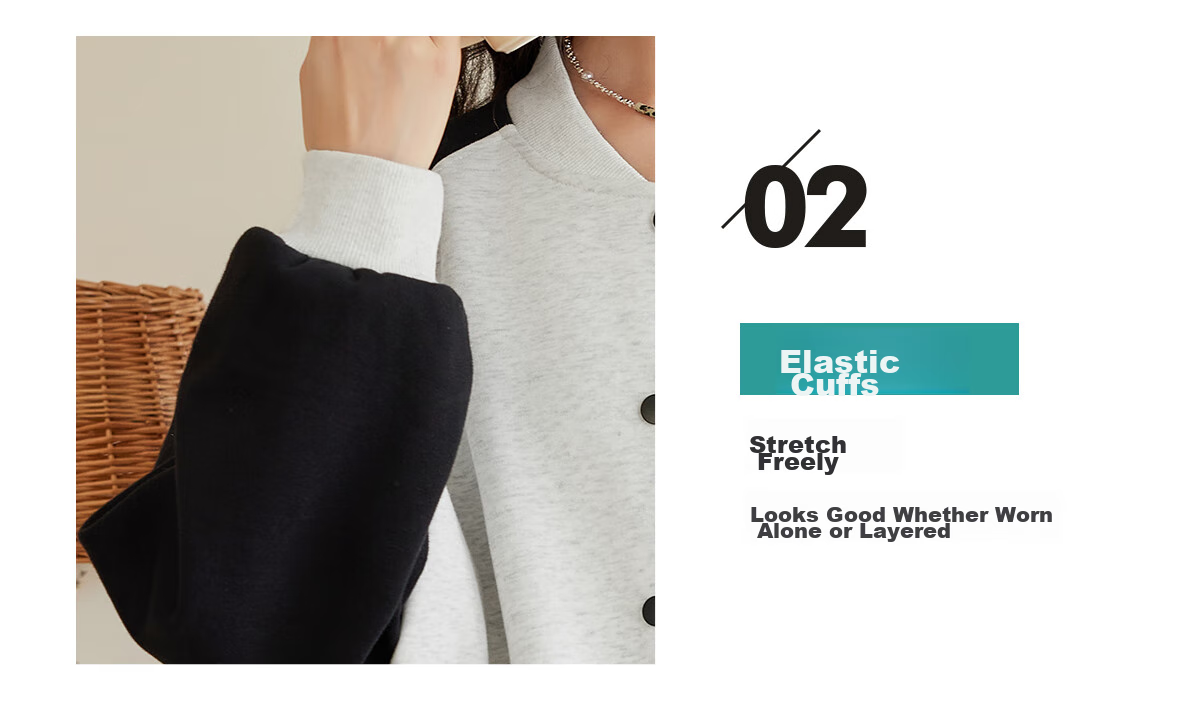 Halo Queen Women's Sweatshirt Jacket, Spring And Autumn Letter Baseball Shirt, Fashionable Casual Sports Top, New Product H143U2001 19