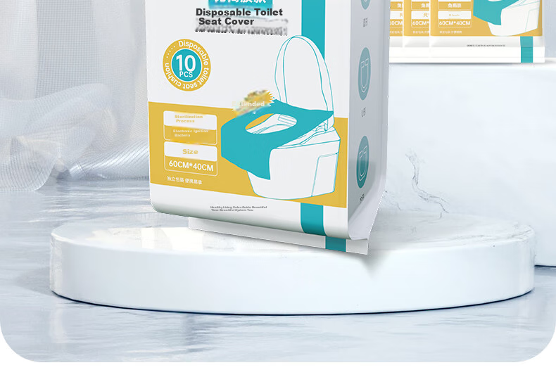 NOLANSEND Disposable Extended Toilet Seat Covers, Travel Hotel Sterilized Grade Hygiene Padded Paper, Postpartum Large Size, 30 Pieces Individually Wrapped 15