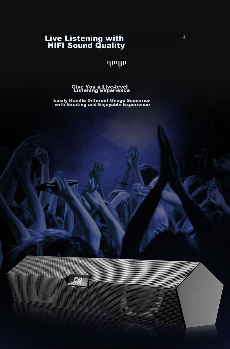 Soaiy SA-A2 Speaker, Computer Speakers, Mini Speakers, Multimedia Laptop Desktop Home Use, Online Class, Desktop USB Wired Subwoofer, Long Bar Speaker, Standard Versio 11