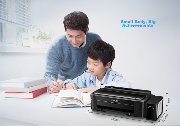 Epson Ink Tank Color Inkjet A4 Home Compact Original Continuous Ink Supply Photo Printer L130 Black 9
