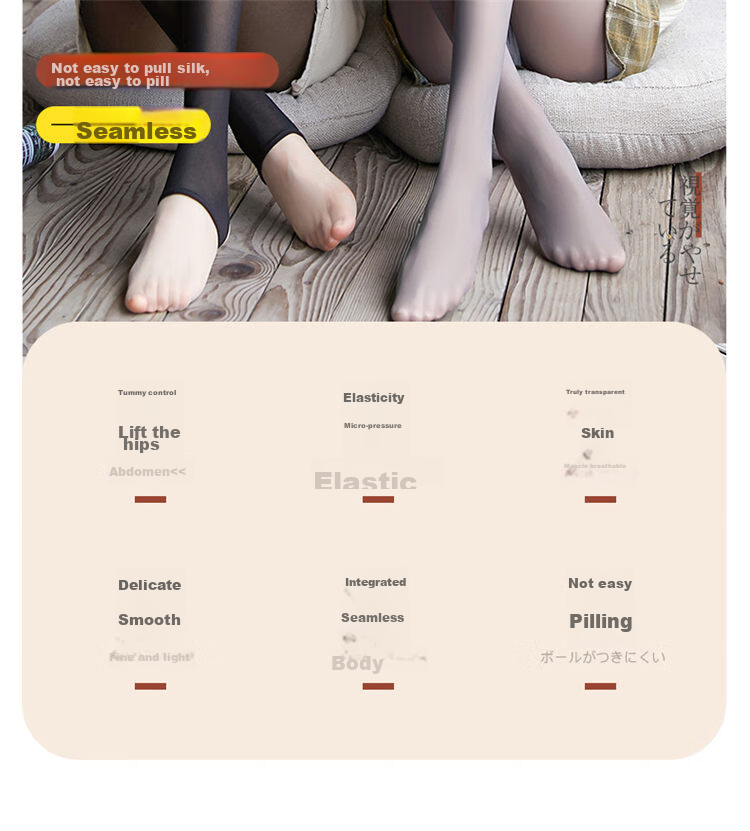 LangSha Leggings for Women, Outer Wear Pantyhose, Bare Skin Feel, Ultra-Thin Fleece, Flight Attendant Gray, Fake Translucent One-Piece Pants, Spring And Summer Stockings 2