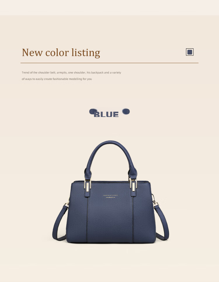 Aiqinghai Leather Handbag, Women's Bag, Large Capacity Tote Bag, Shoulder Crossbody Bag, Practical Birthday And Mother's Day Gift for Mom 3