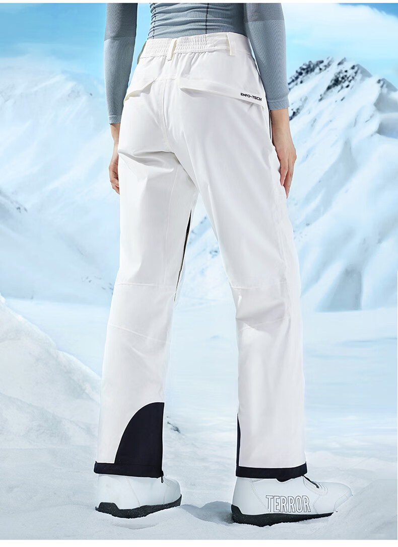 CAMEL Unisex Snowboard Pants Three-Proof Wear-Resistant Casual Trousers A34CA1L8652 Boundless White S 18