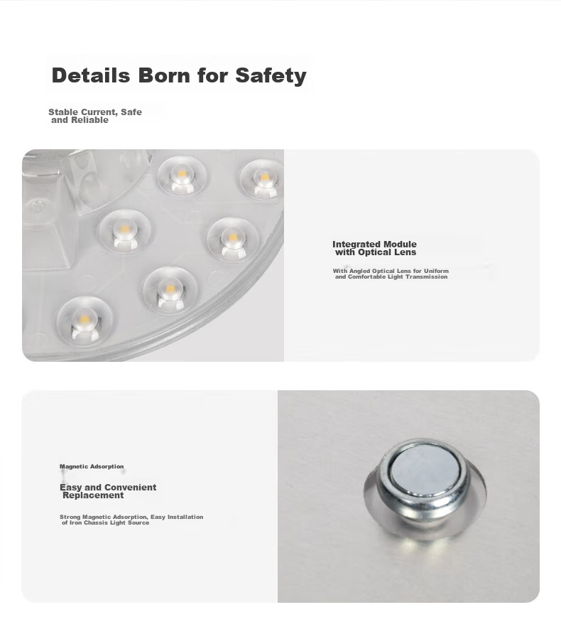 Foshan Lighting (FSL) LED Ceiling Light Panel Core, Ultra-Bright Energy-Saving Lamp Board, Magnetic Suction Retrofit Board, Patch Light Source Module, Full Spectrum, 16W Neutral White Light, Including Terminal Connectors 15