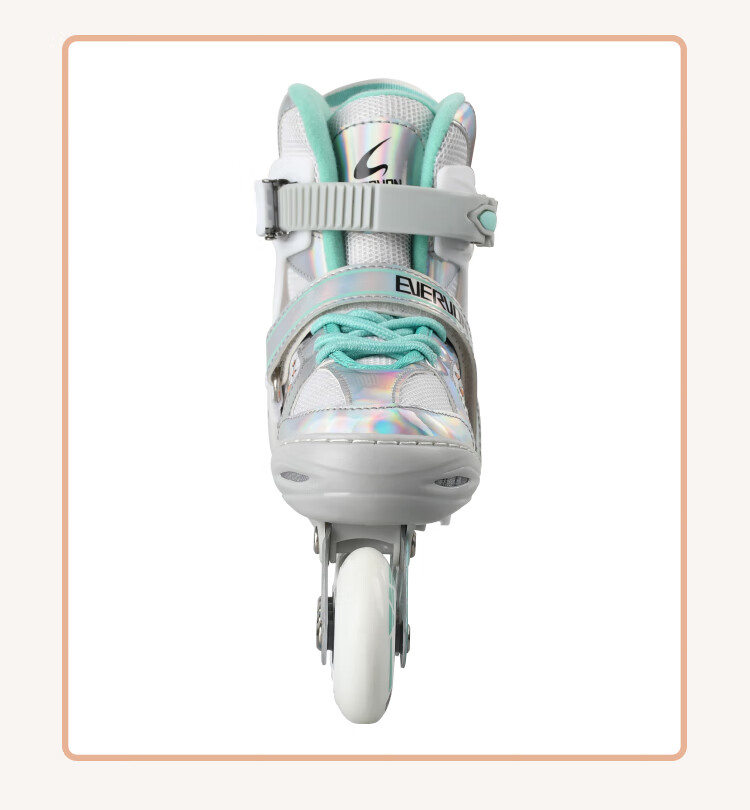 EVERVON Roller Skates for Children EV088, Boys And Girls Eight-Wheel All-Light Roller Skates with Protective Gear, Size S Fits 30-33 Inches 12