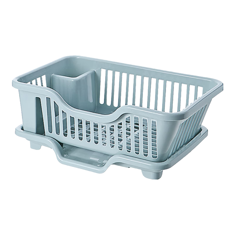 AOmeiyou Draining Dish Rack, Kitchen Fruit And Vegetable Drainer, Cutting Board And Chopstick Holder, Bowl And Plate Storage Rack, Blue