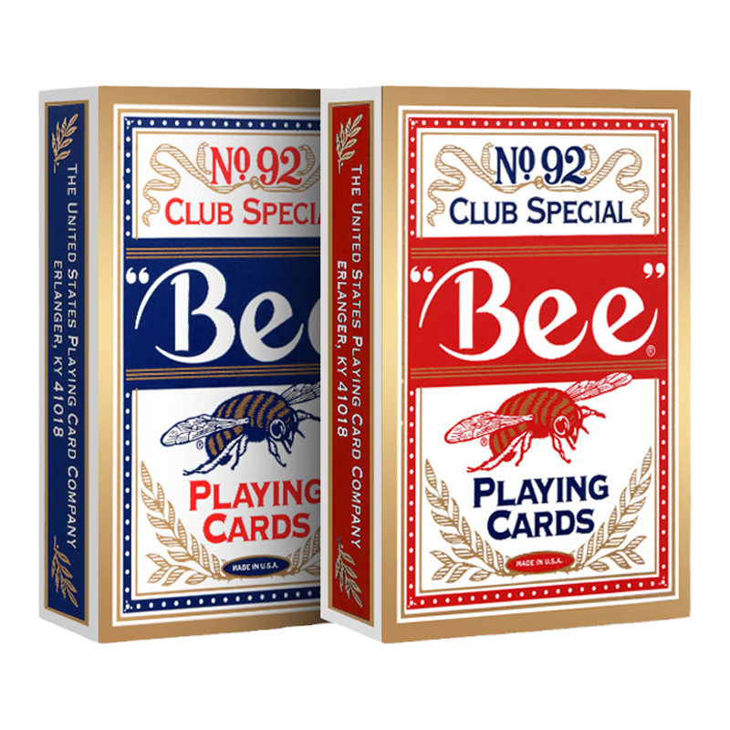 Bee American Imported High-End Texas Hold'em Poker Cards for Competition, Blue - 6 Decks