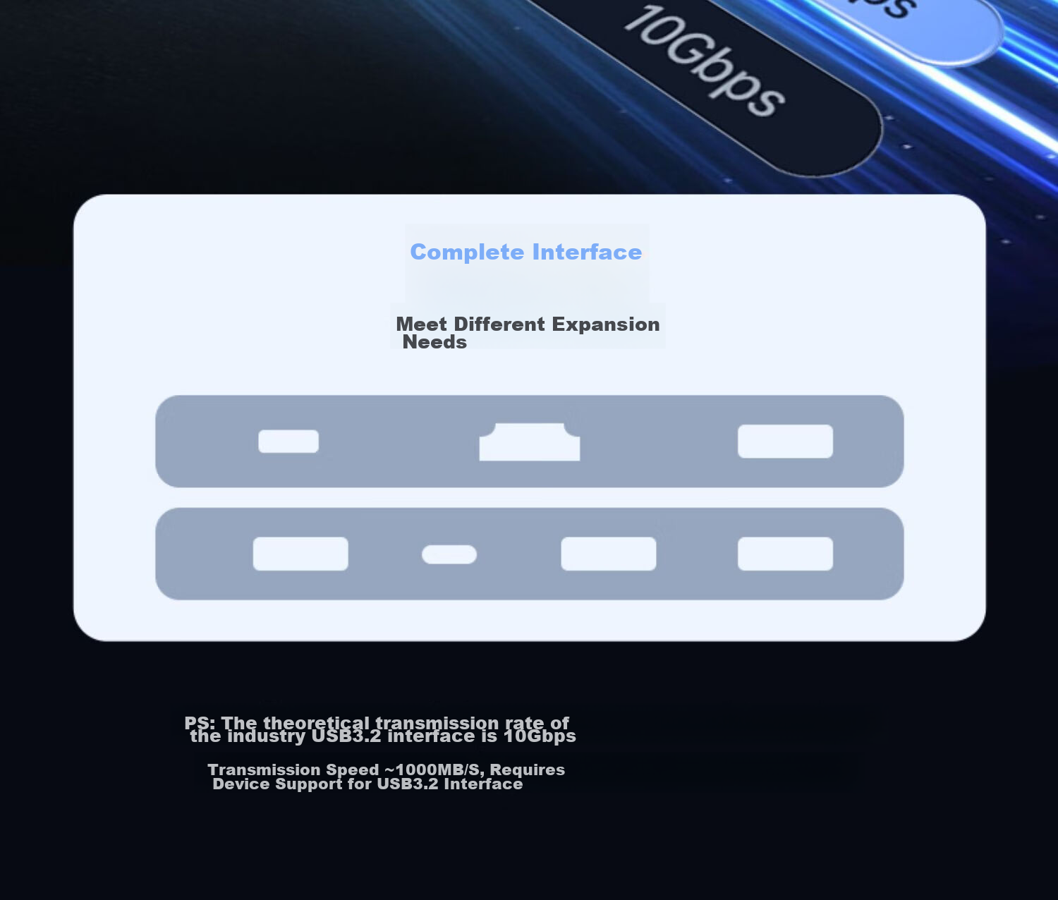 CreHiVi Type-C Multifunctional Expansion Dock, 4K Hub, HDMI Converter, PD Fast Charging Adapter, Apple USB 3.0 Laptop Converter, Extension Cable 8
