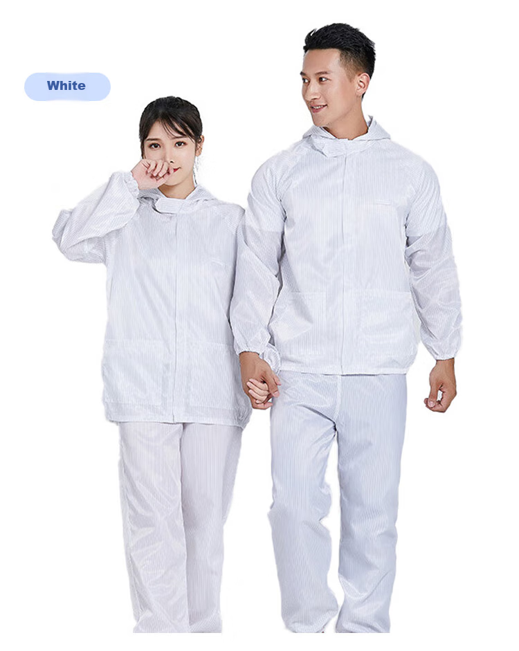 Qingxiao Dust-Free Suit, Anti-Static And Dustproof, Two-Piece, Blue XXL, Cleanroom Paint Protection Workwear 15