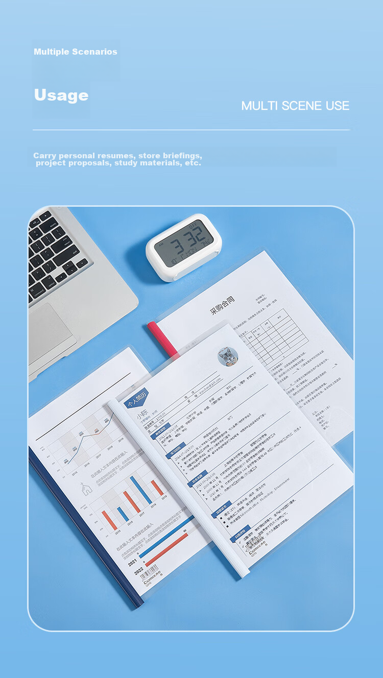 COMIX Pack of 10, Heavy-Duty Thick Lever Arch Files/folders/reports/stacking Files A4, White, Office Stationery Q310 9