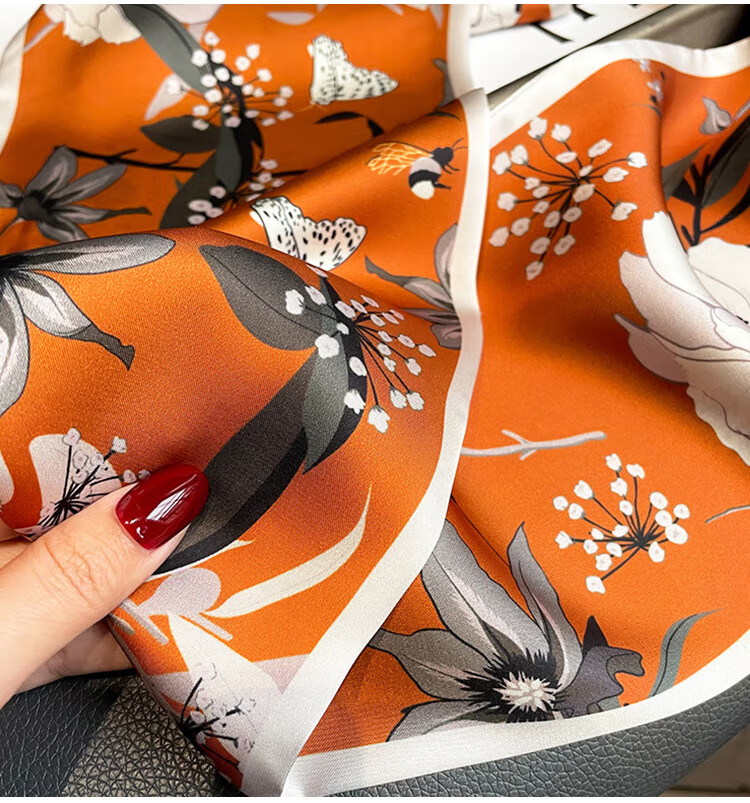 GLO-STORY Women's Scarf Korean Style Long Versatile Floral Square Scarf Gift for Mom Mother's Day Birthday Gift Box Set 19