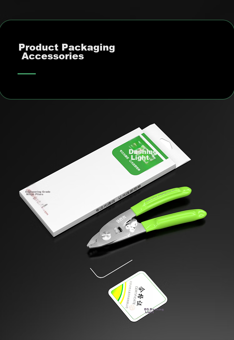 Dashengguang Fiber Optic Miller Clamp, Three-Jaw Stainless Steel Nano Clamp, High-Precision Fusion Splicer Cable Stripper, Engineering-Grade Pigtail Stripper Cold Connection Tool DSG-ML3 11
